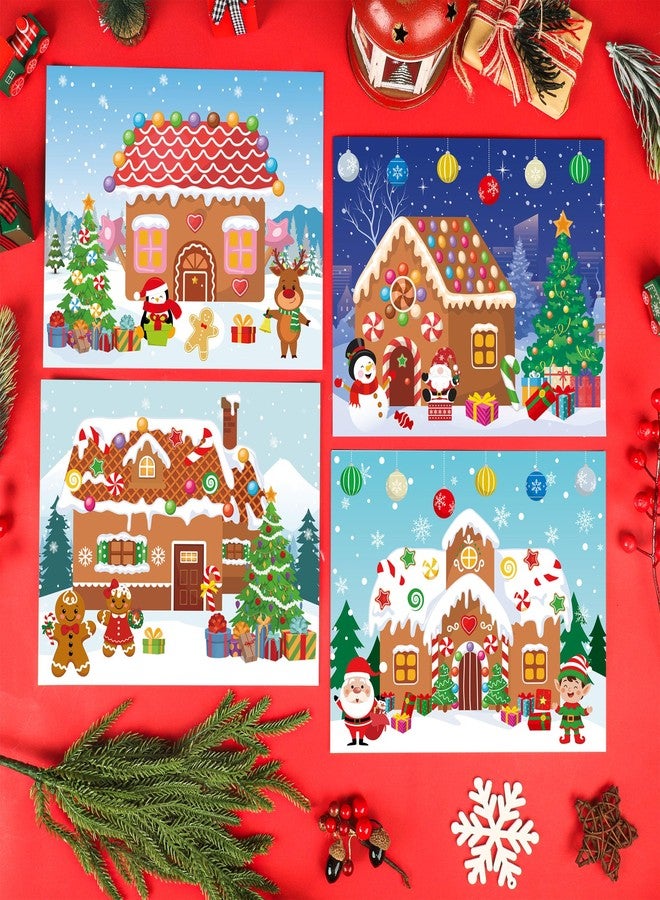 Fairooth 40 Sheets Make a Gingerbread House Stickers Make Your Own Gingerbread House Stickers for Kids DIY Christmas Scene Crafts Sticker Kit for Xmas Holiday Party Home Classroom Games Activities Supplies - Image 4